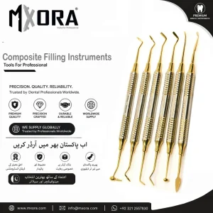 Gold Plated Dental Composite Filling Instruments – Professional Set