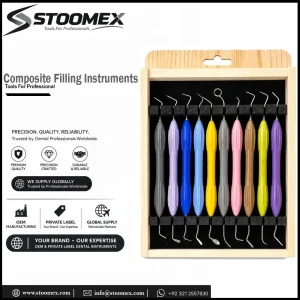 Dental Composite Filling Instruments Set – Ergonomic Color Handle Tools